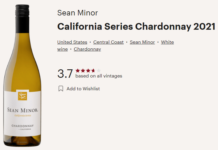 Sean Minor Chardonnay