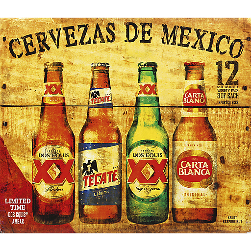 Beer Mexico 12 Pack Bottles