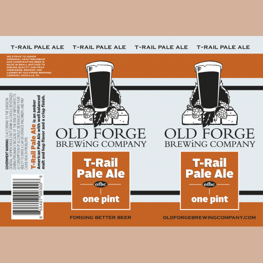 Old Forge T-Rail Pale Ale 6 Pack Cans