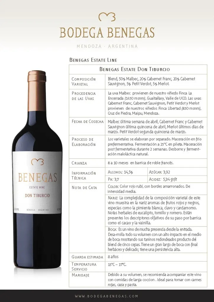 Benegas Don Tiburcio Red Blend
