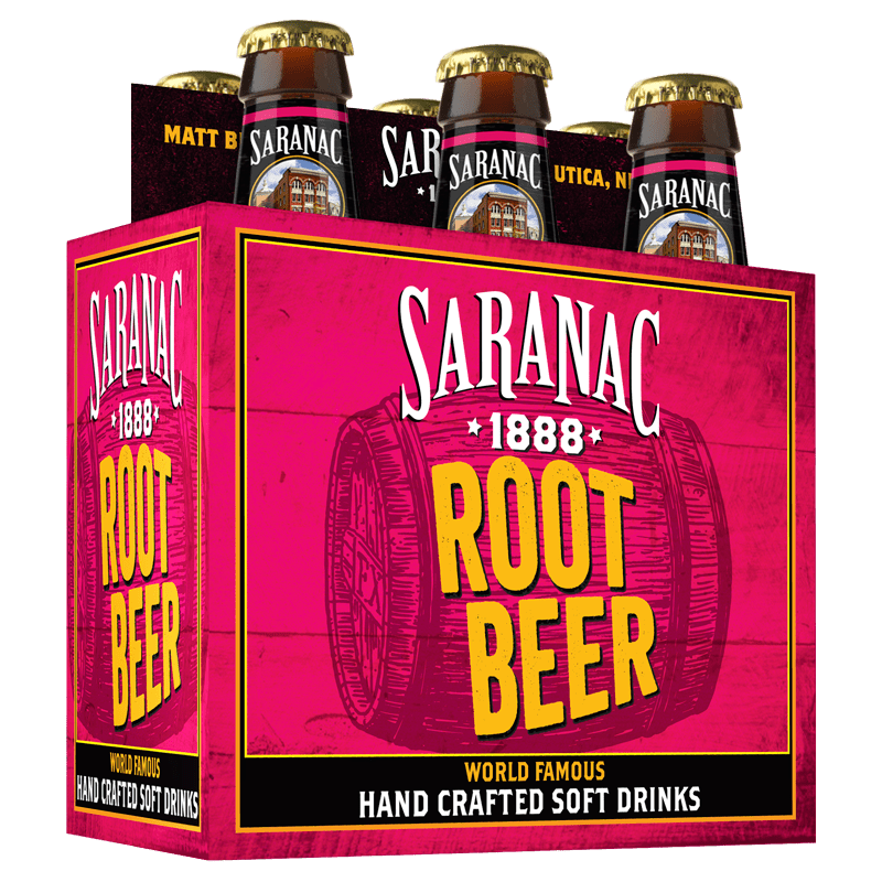 Saranac Non Acholic Root Beer 6 Pack Bottles
