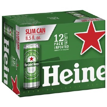 Heineken Slim Can 12 Pack Cans