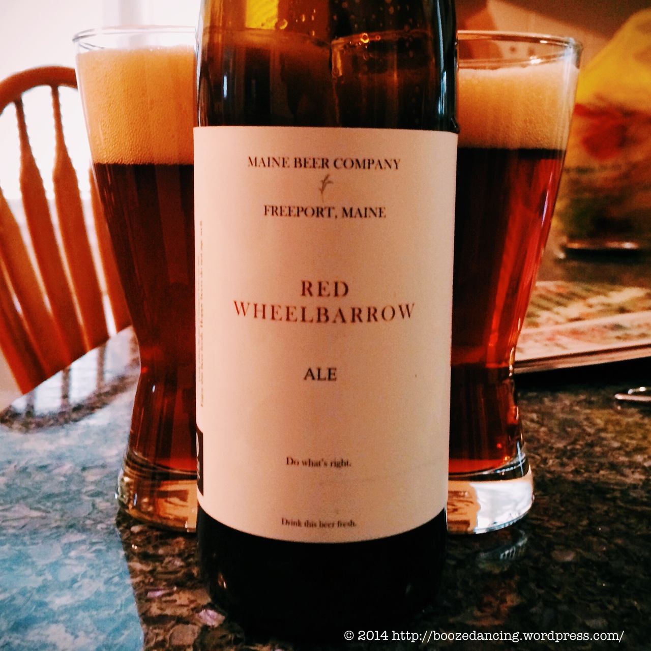 Maine Brew Red Wheelbarrow Bottle