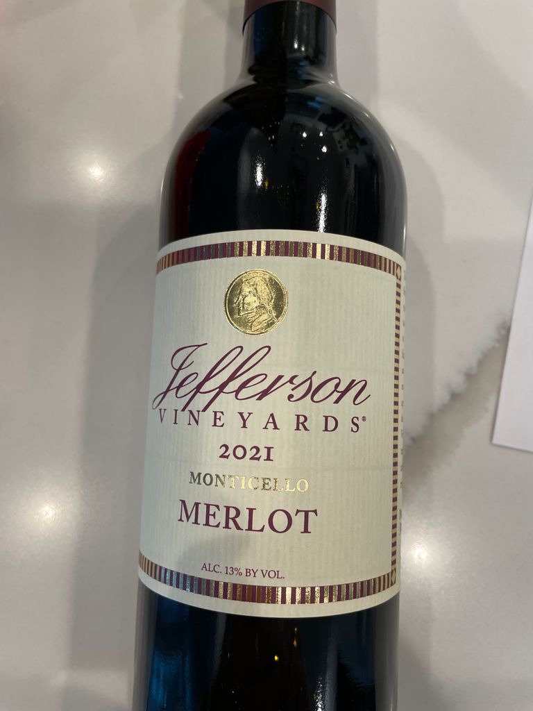 Monticello Vineyards Jefferson Merlot