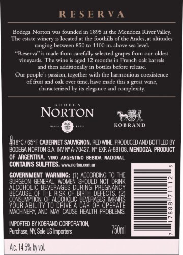 Bodega Norton Reserva Cabernet Sauvignon
