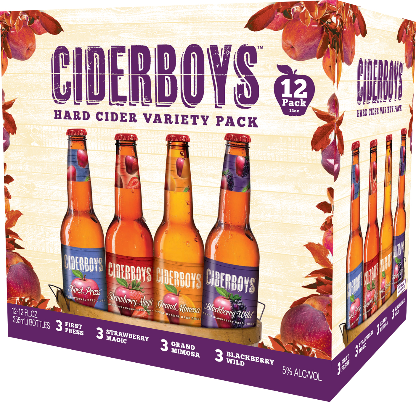 Ciderboy Pine/Gran/Ras/Pea 6 Pack Bottles
