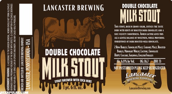 Lancaster Double Chocolate Milk Stout Bottle