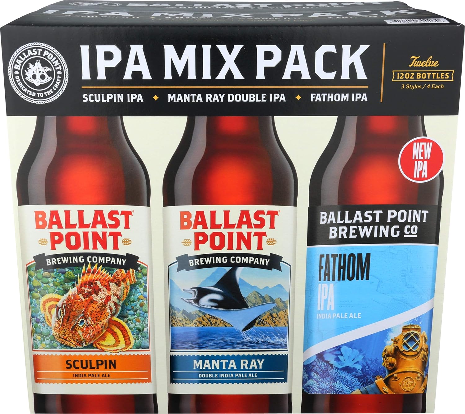 Ballast Pt Cbs/Vs/UfIPA 6 Pack Bottles