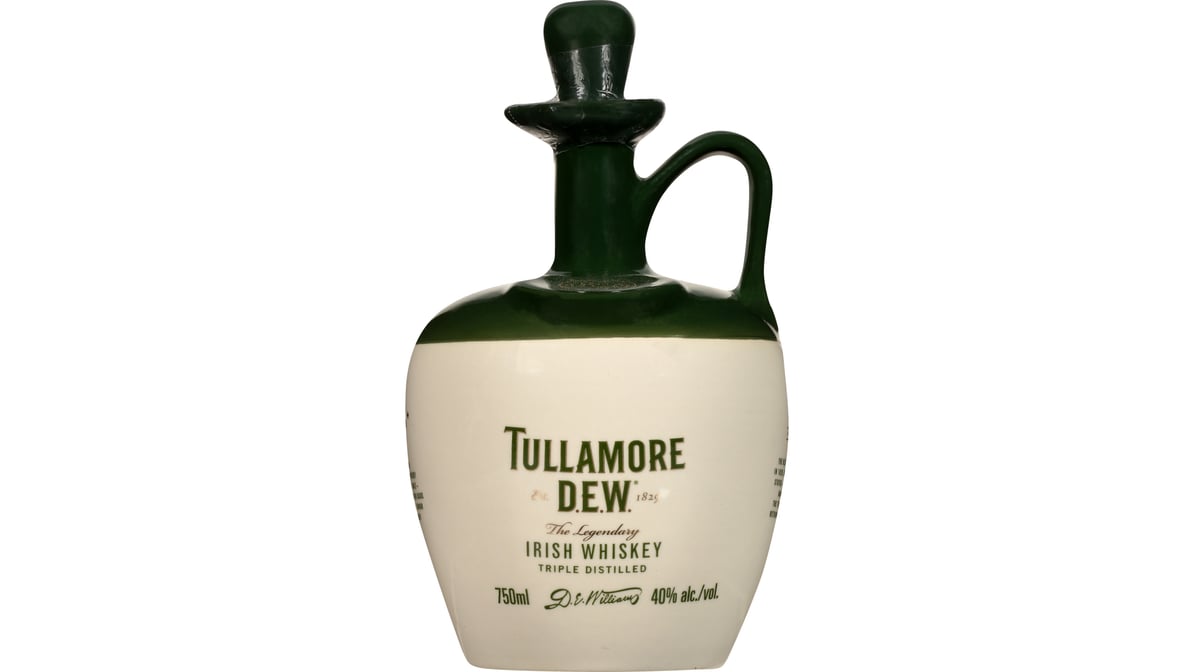 Tullamore Dew Crock Bottle Irish Whiskey