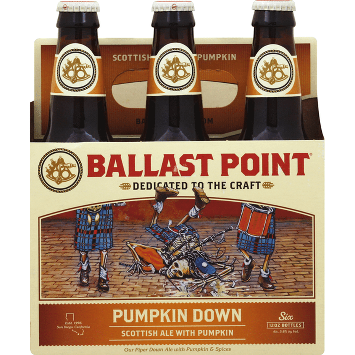 Ballast Pt Pumpkin Down 6 Pack Bottles