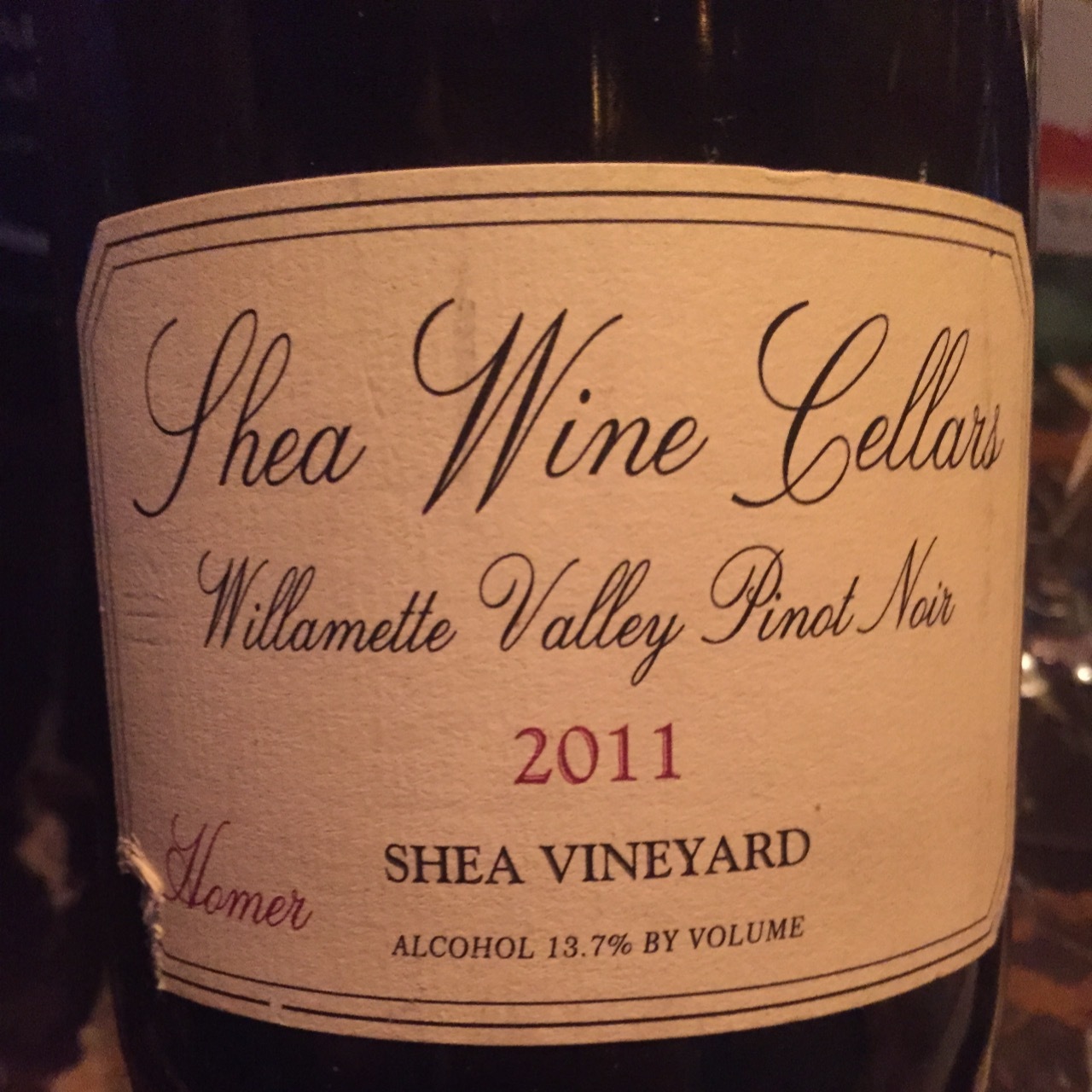 Shea Wine Cellars Homer Pinot Noir