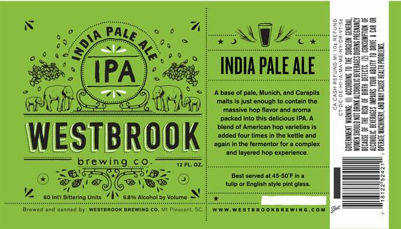 Westbrook Brew IPA 6 Pack Cans