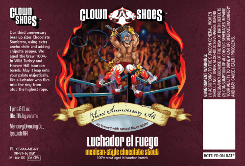 Clown Shoe Luchador En Fuego Bottle