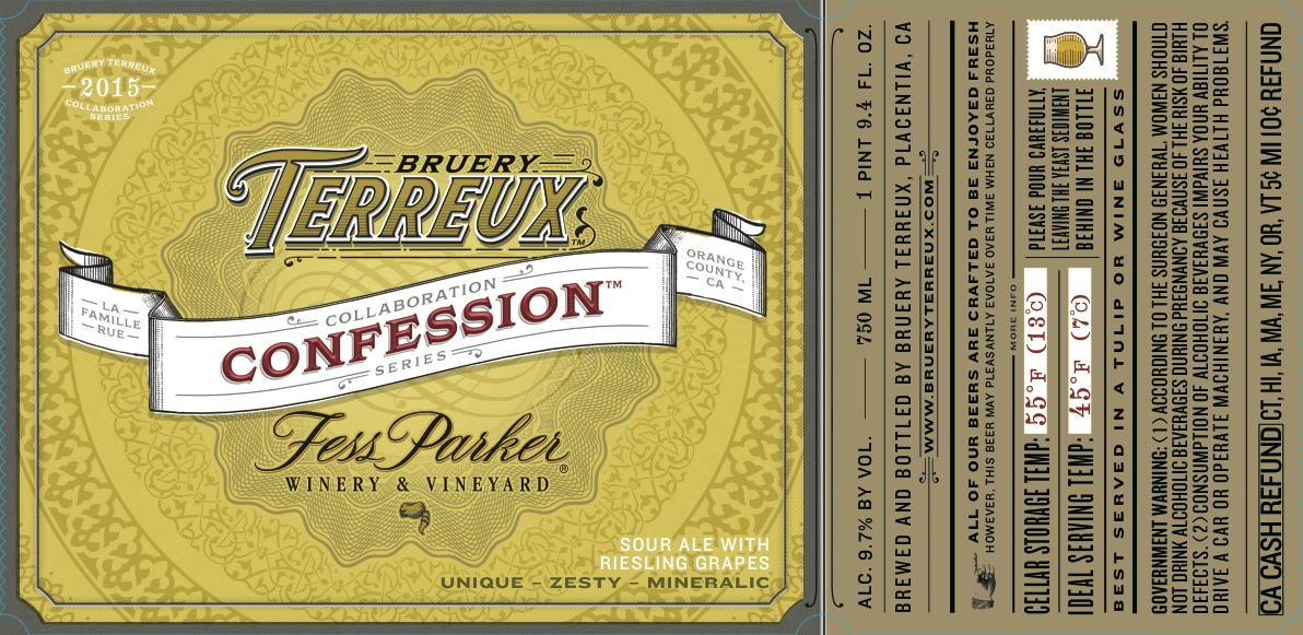 The Bruery Terreux Confession Bottle
