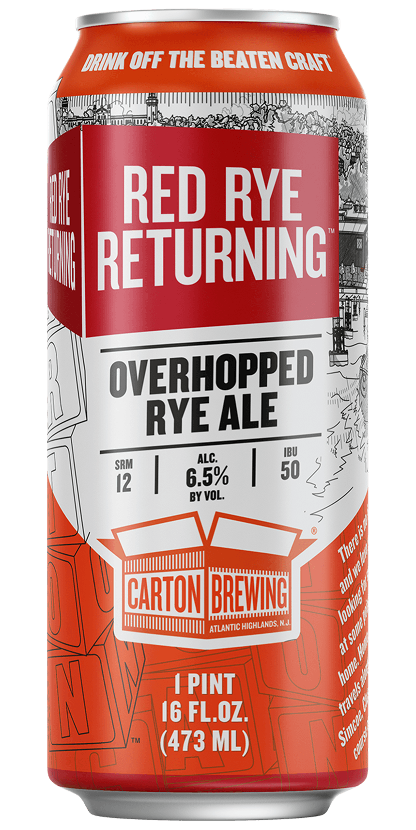 Carton Brew Red Rye Returning 4 Pack Cans