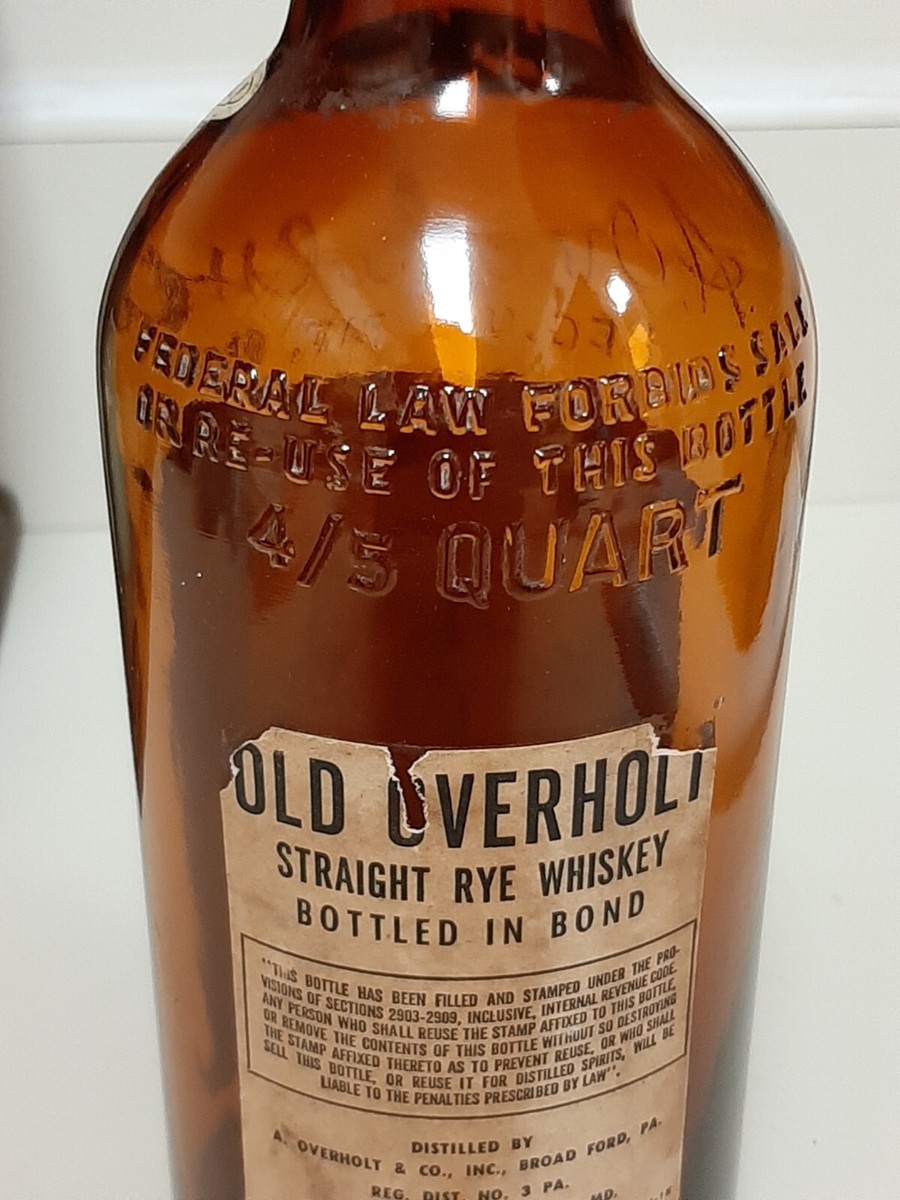 Old Overholt Boded Rye Whisky