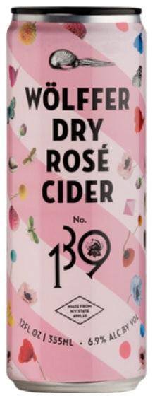 Wolffer Rose Cider 4 Pack Cans