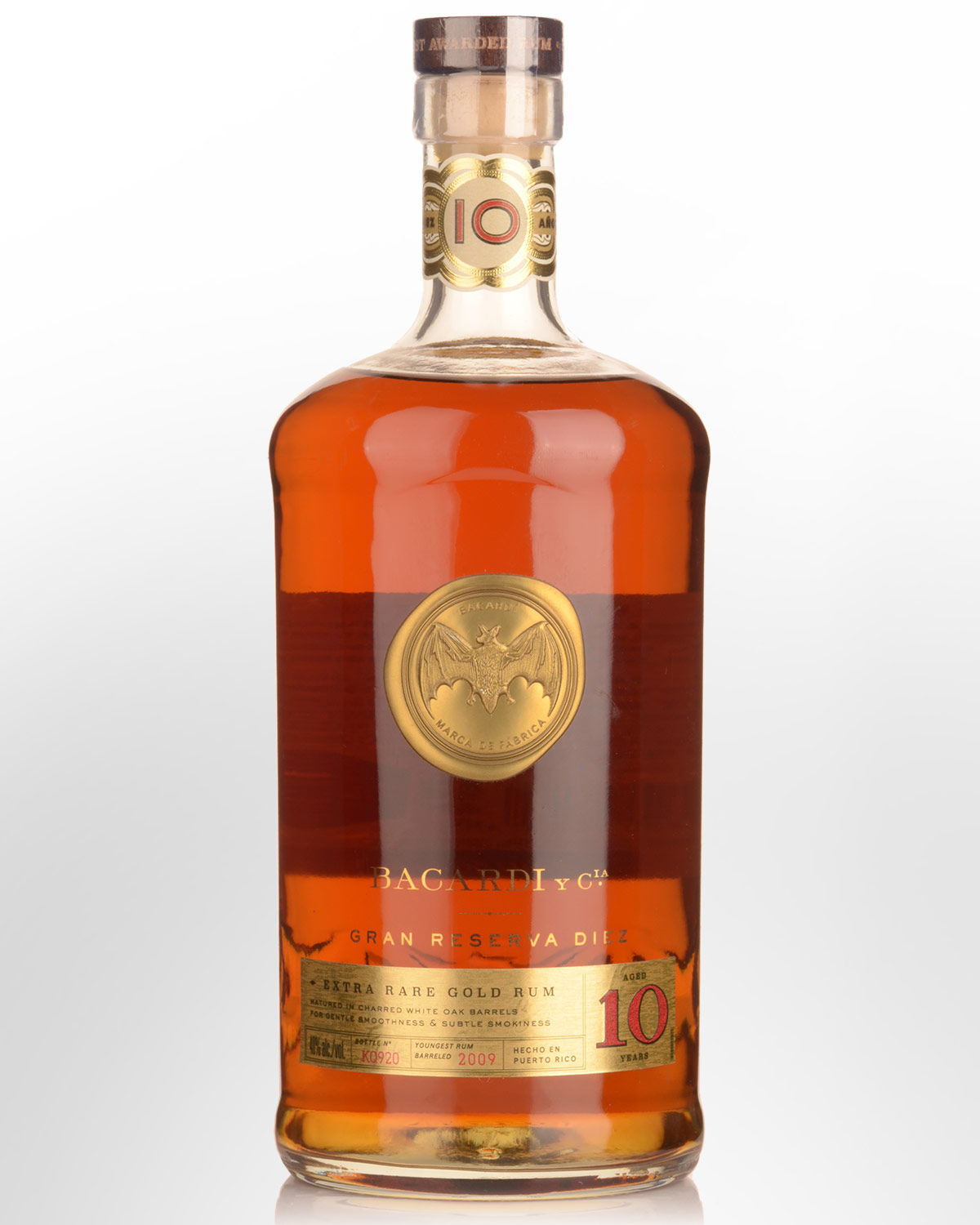 Bacardi 10 Diez Rum Amber