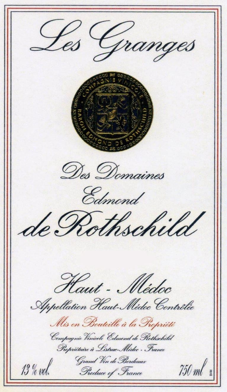 Les Granges Des Rothschild Bordeaux Red