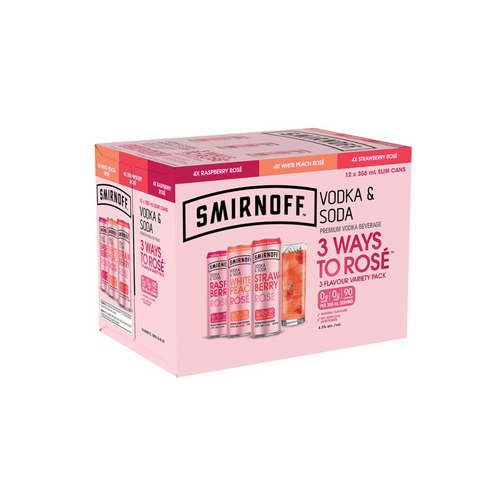 Smirnoff Spikd Rose 6 Pack Cans