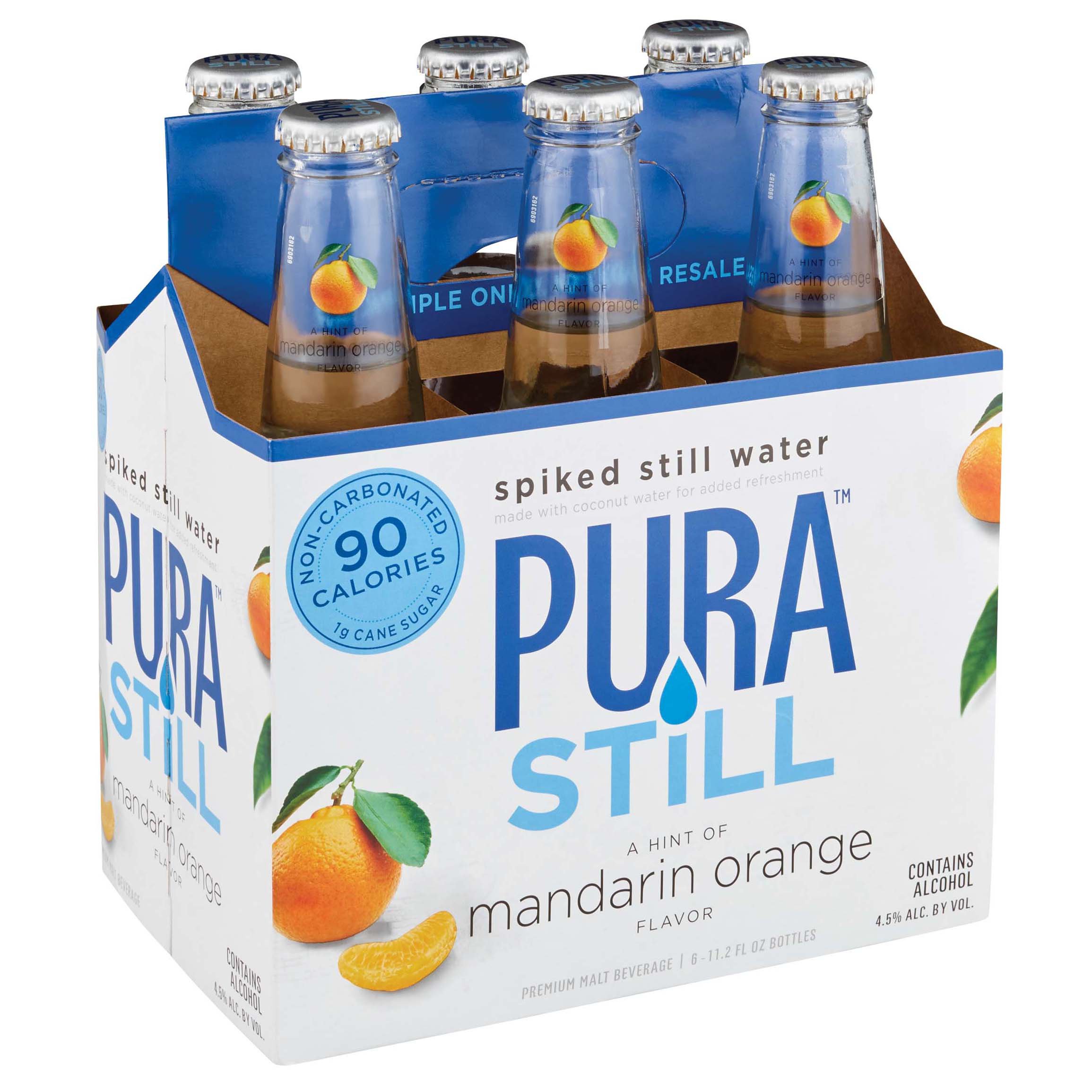 Pura Spiked Mandarin Water 6 Pack Bottles