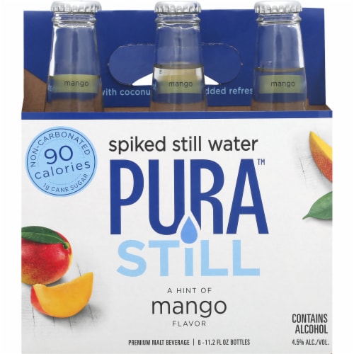 Pura Spiked Mango Water 6 Pack Bottles