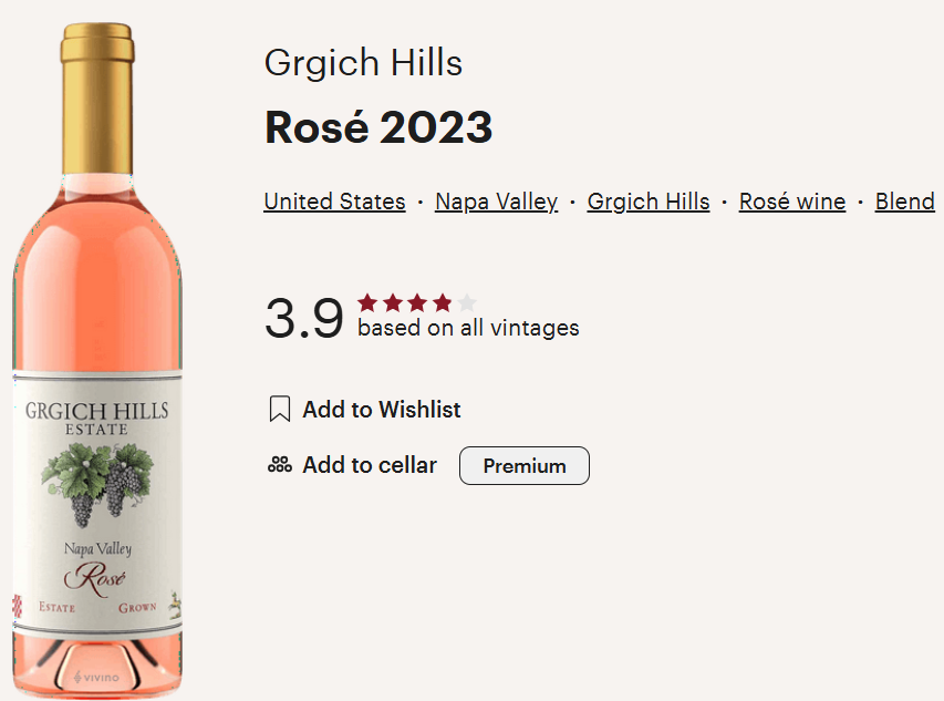 Grgich Hills Rose