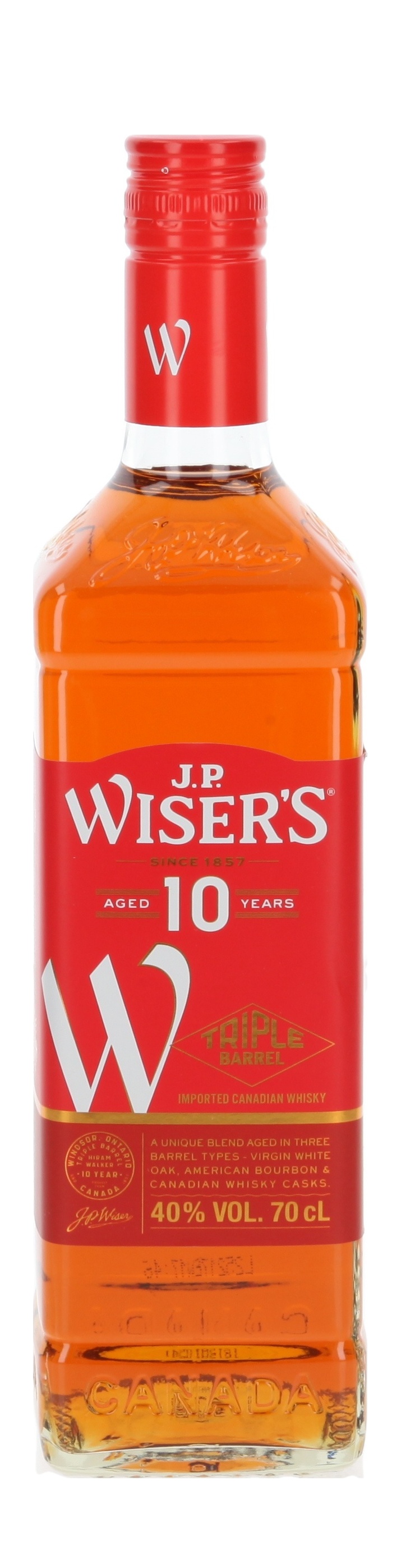 J P Wiser's Triple Barrel Rye Whisky