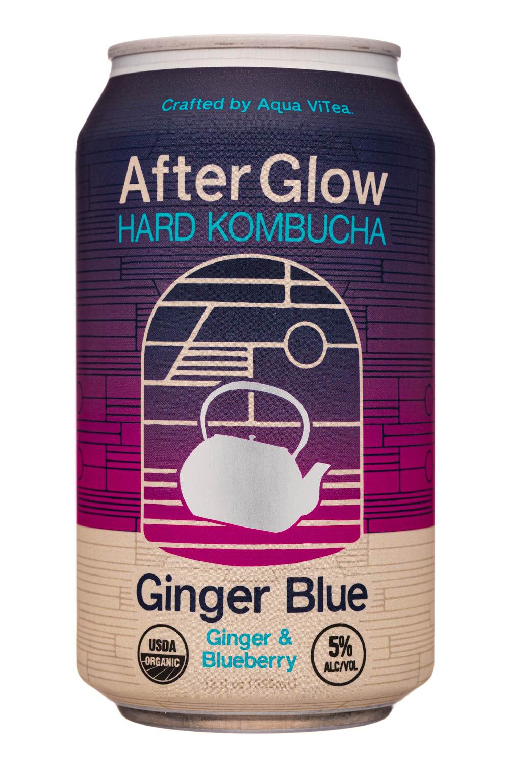 Aqua Vitea After Glow Gnger Kombucha 4 Pack Cans