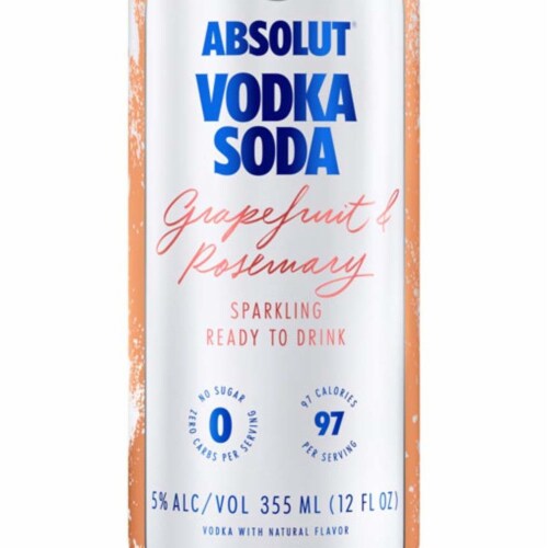 Absolut Seltzer Grapefruit And Rosemary
