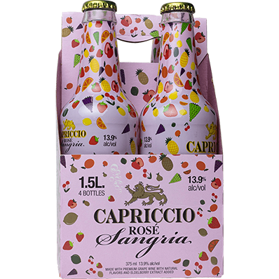 Capriccio Sparking Rose Sangria 4 Pack Bottles