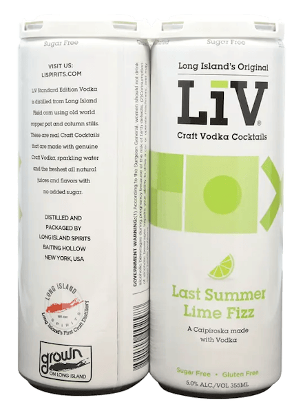 Liv Summer Lime Fizz 4 Pack Cans