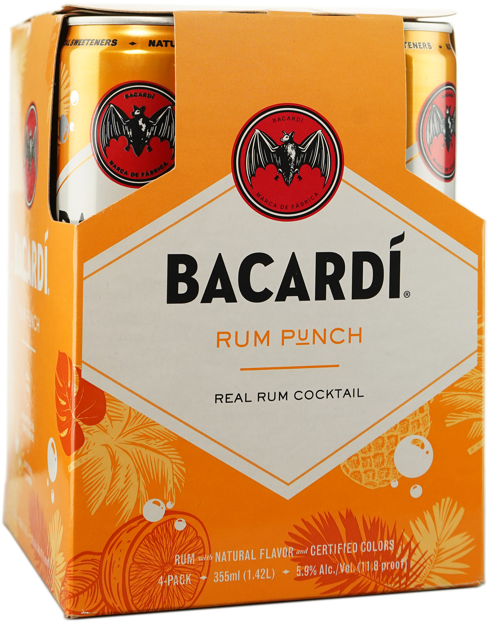 Bacardi Rum-Rum Punch 4 Pack Cans