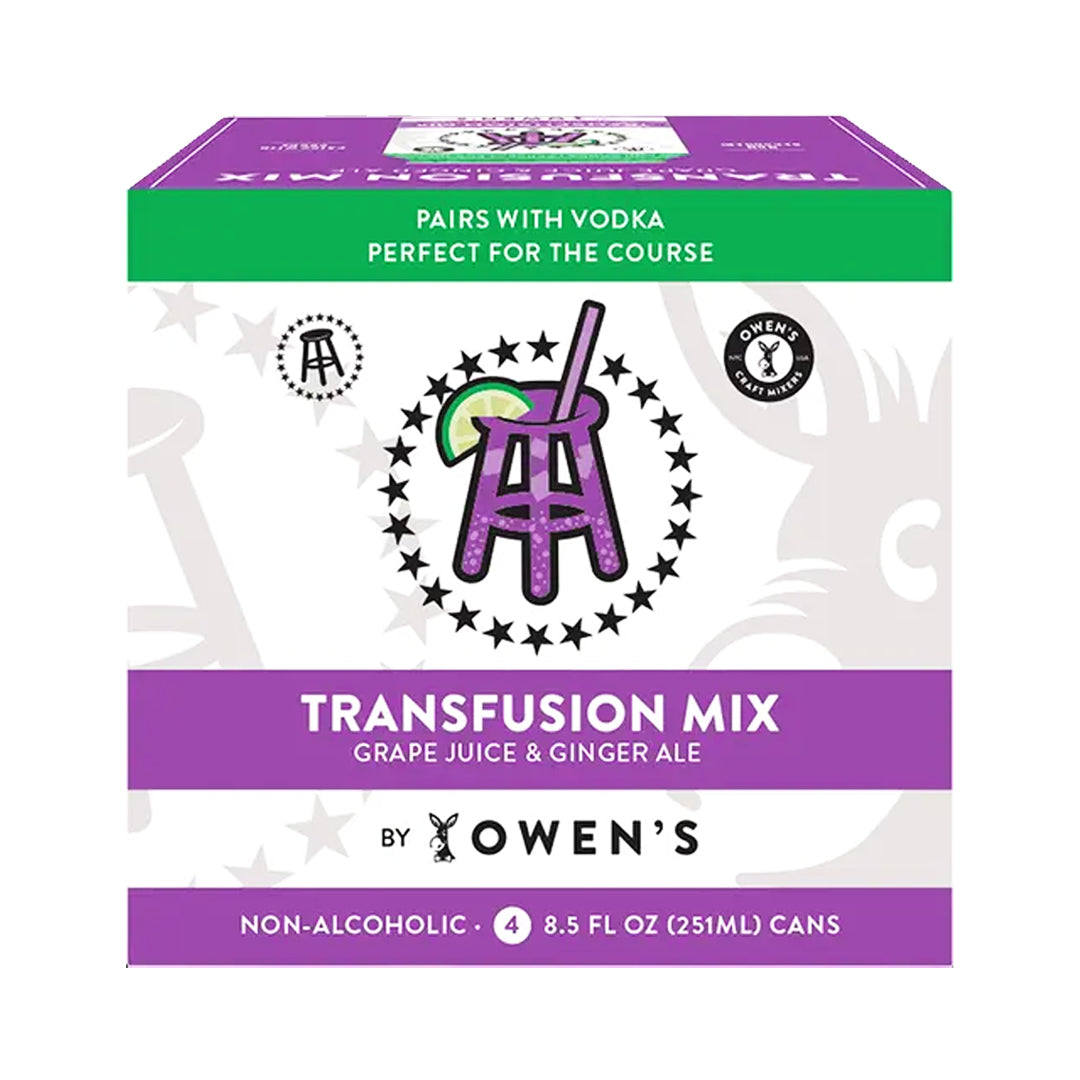 Owen's Transfusion Mix Grp-Jce/Gng 4 Pack