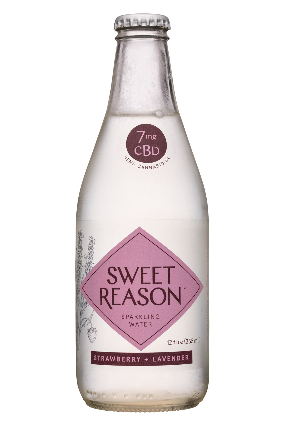 Sweet Reason Straw / Lavender Sparkling Water
