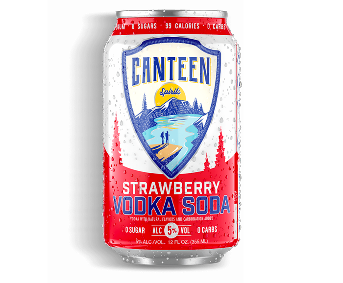 Canteen Strawberry 6 Pack Cans
