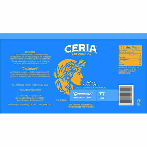 Ceria Non-Alcoholic Grainwave 6 Pack Cans