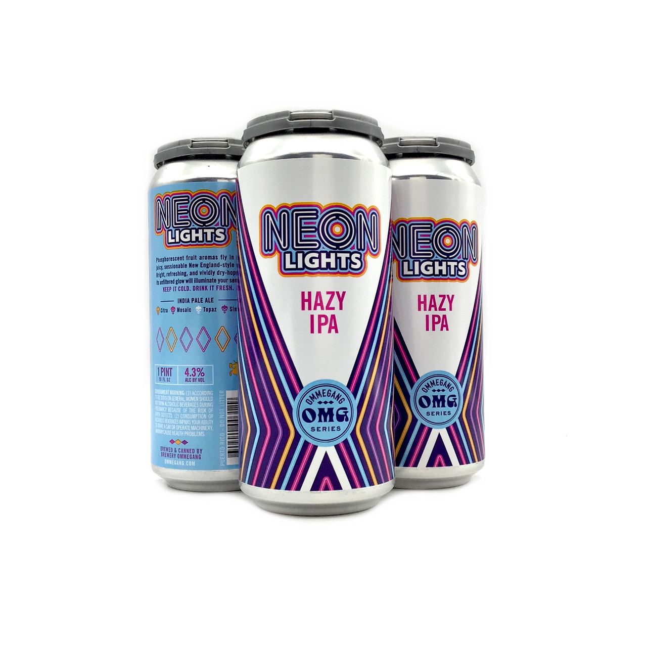 Ommegang Neon Lights Hzy IPA 4 Pack Cans
