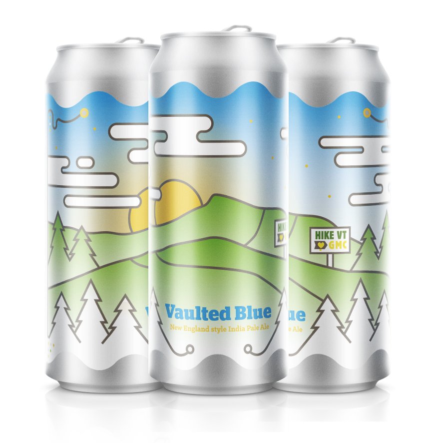 Burlington Vaulted Blue 4 Pack Cans