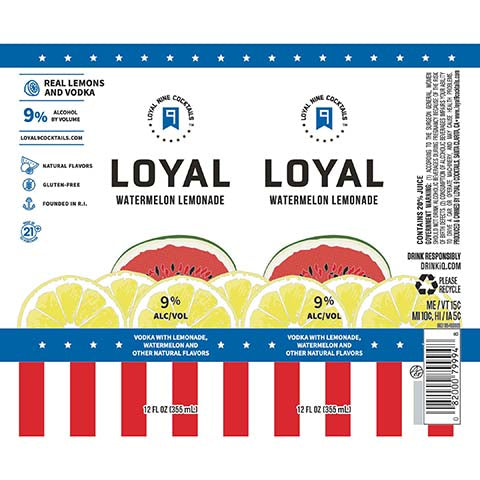 Loyal Nine Watermelon Lemonade 4 Pack Cans
