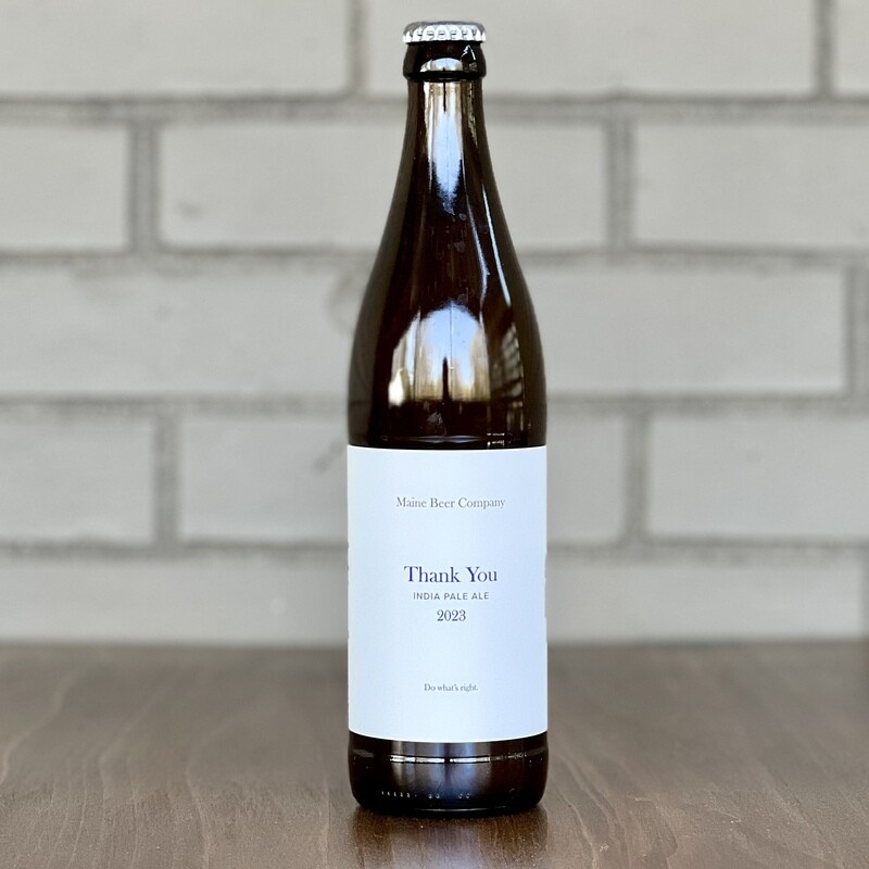 Maine Brew Thank You 2022 Bottle