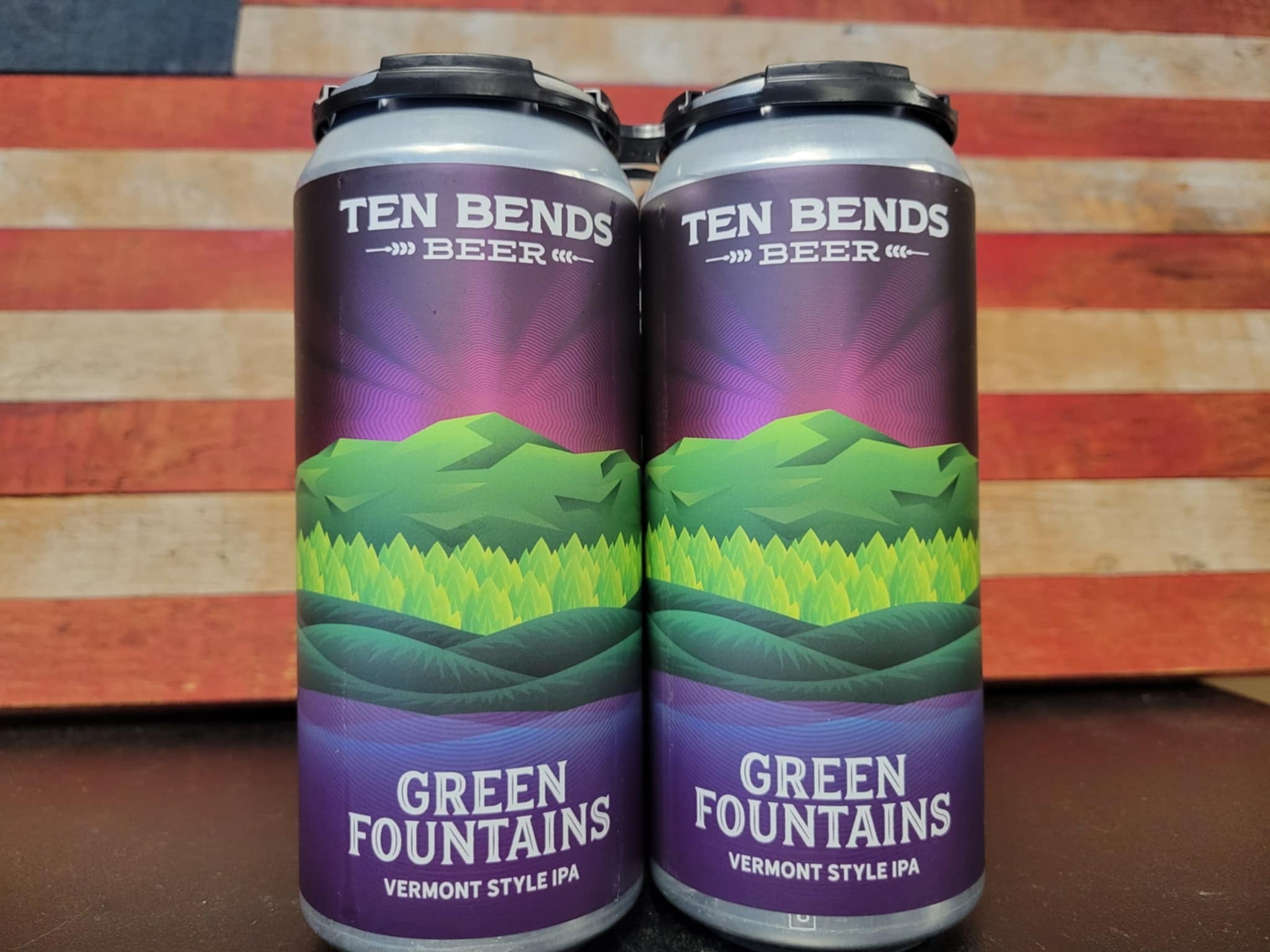 Ten Bends Green Fountains 4 Pack Cans
