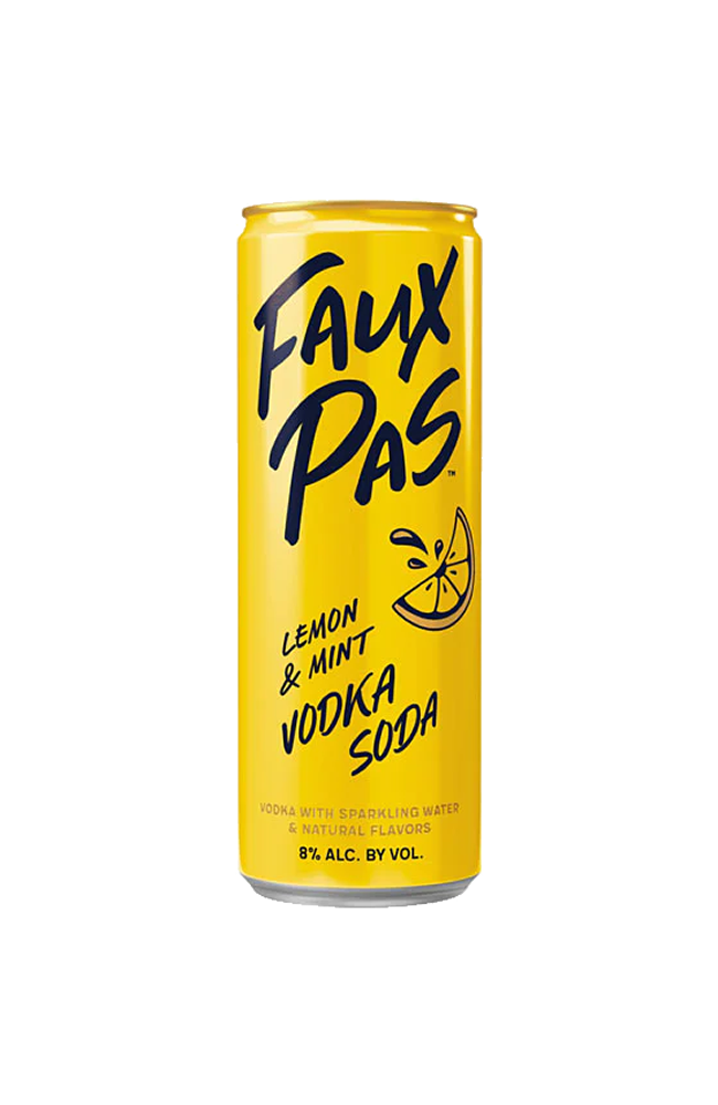 Faux Pas Lemon Mint 4 Pack Cans
