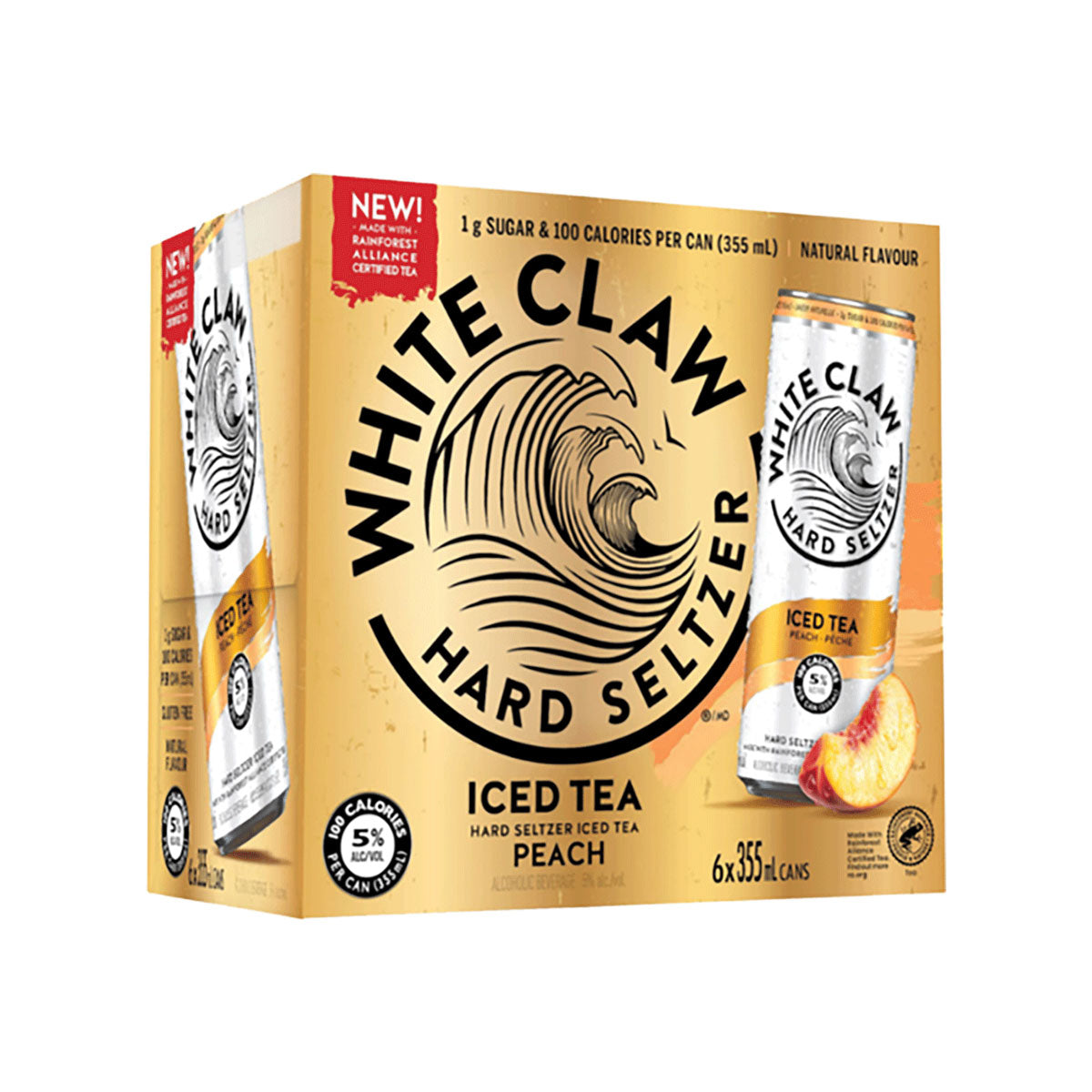 White Claw Vdk Peach 4 Pack Cans