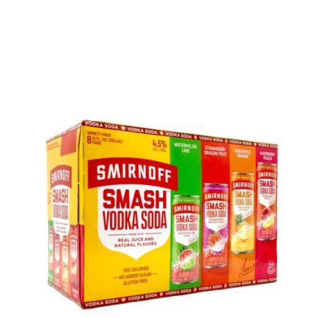 Smirnoff Smash Vodka Soda 8 Pack Cans