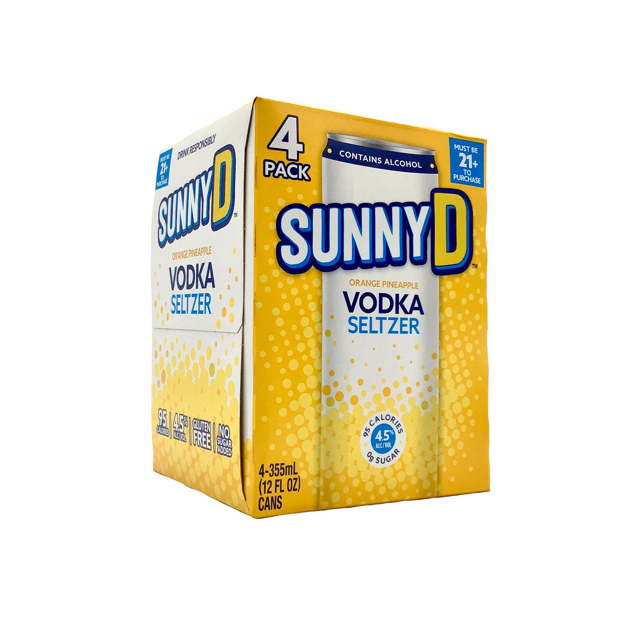 Sunny D Vodka Pineapple Orange 4 Pack Cans