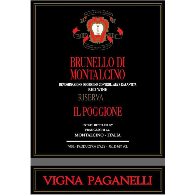 Il Poggione Reserve Vigna Paganelli Brunello Di Montalcino