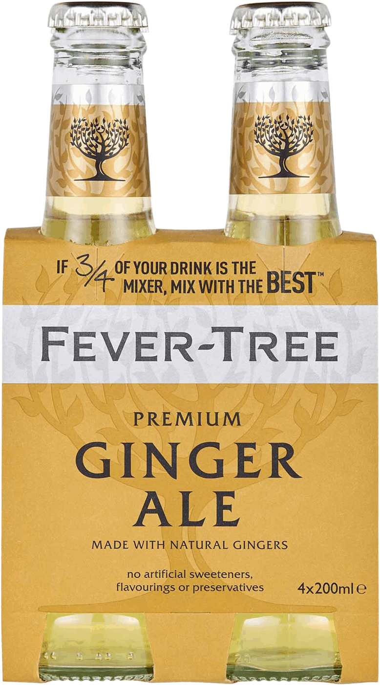 Fever Tree Light Ginger Ale 4 Pack Bottles