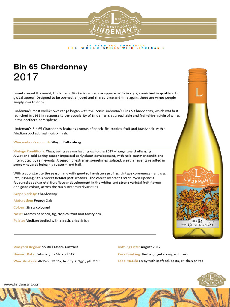Lindemans Bin 65 Chardonnay