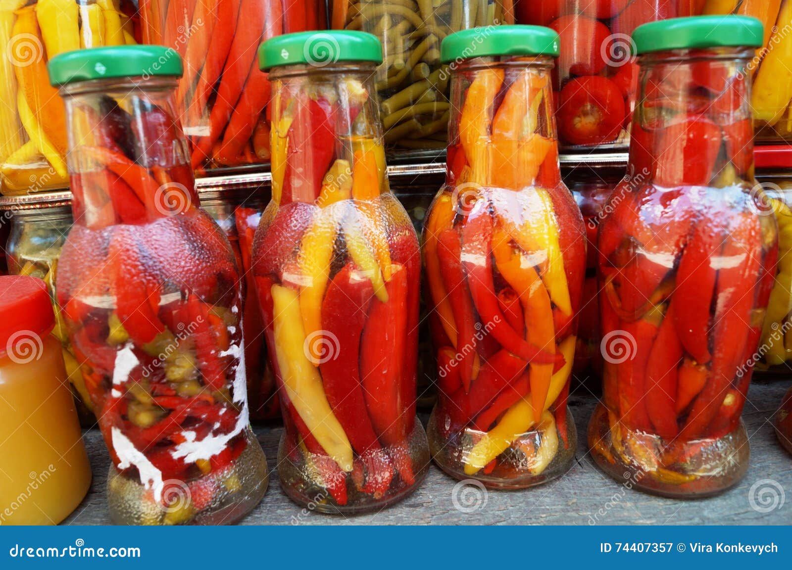 Sweet Red And Yellow Pepper Bottle